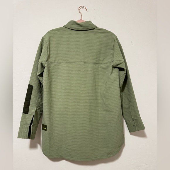 Lululemon Grid Fleece Hiking Overshirt Womens Size 4  Shacket Oversized Green - Picture 7 of 8